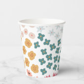 Kleurrijke Wildflower Paper Cups Papieren Bekers (Voorkant)