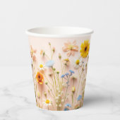 Kleurrijke Wildflower Party Papieren Bekers (Voorkant)