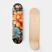 Kleurrijke Wildflower Patroon Skateboard (Voorkant)
