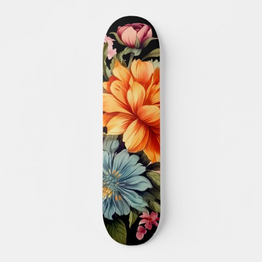 Kleurrijke Wildflower Patroon Skateboard (Voorkant)