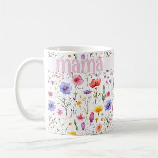  kleurrijke Wildflower Pattern Roze Mama Koffiemok (Links)