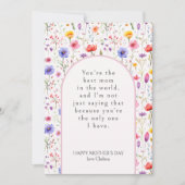 Kleurrijke Wildflower Pink Arch Funny Moederdag Feestdagenkaart (Voorkant)