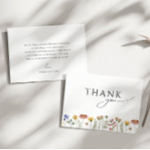 Kleurrijke Wildflower Platte Baby Shower Bedankkaart