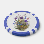 Kleurrijke   Wildflower Pokerchips (Enkel)