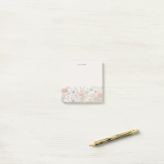 Kleurrijke Wildflower Post het Notities Post-it® Notes (Op bureau)