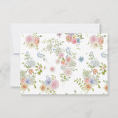 Kleurrijke Wildflower QR Code Wedding RSVP Kaartje (Achterkant)