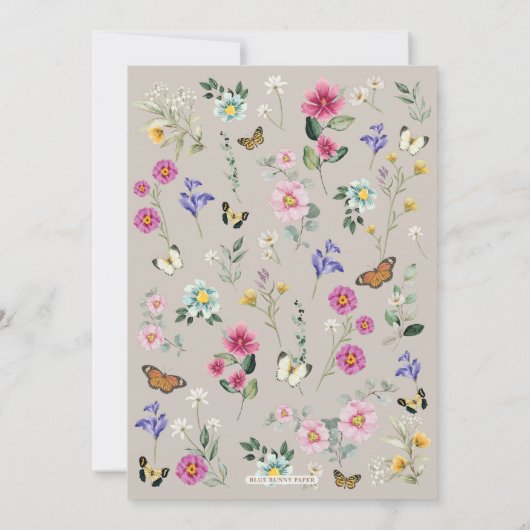 Kleurrijke Wildflower Quinceañera 15e verjaardag Kaart (Achterkant)