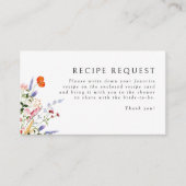 Kleurrijke Wildflower Recept Aanvraag Informatiekaartje (Voorkant)