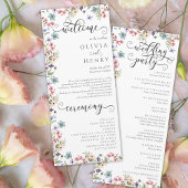 Kleurrijke Wildflower Rustic Wedding Programma