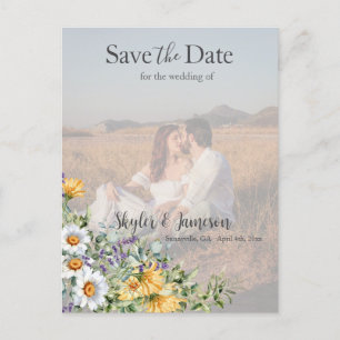 Kleurrijke Wildflower Save the Date Foto Briefkaart