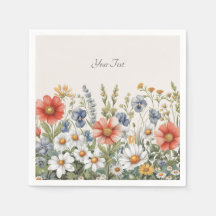 Kleurrijke Wildflower servetten