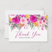 Kleurrijke Wildflower Spring dank u kaart (Voorkant)