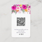Kleurrijke Wildflower Spring Earing Display Busine Visitekaartje (Achterkant)