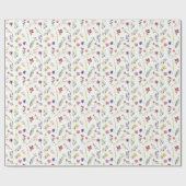 Kleurrijke Wildflower Spring Floral Cadeaupapier (Vlak)