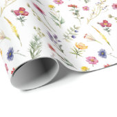 Kleurrijke Wildflower Spring Floral Cadeaupapier (Rol Hoek)