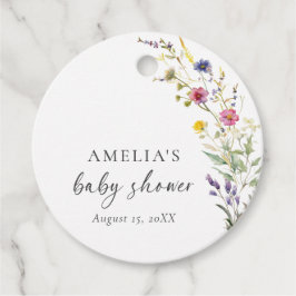 Kleurrijke Wildflower Spring Floral Meisje Baby sh Bedankjes Labels