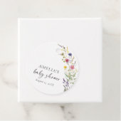 Kleurrijke Wildflower Spring Floral Meisje Baby sh Bedankjes Labels (In situ)