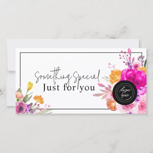 Kleurrijke Wildflower Spring Gift Certificaat (Voorkant)