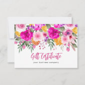 Kleurrijke Wildflower Spring Gift Certificaat (Voorkant)