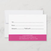 Kleurrijke Wildflower Spring Gift Certificaat (Achterkant)