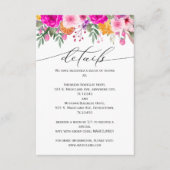 Kleurrijke Wildflower Spring Informatiekaartje (Voorkant)