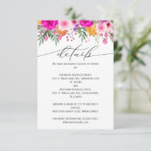 Kleurrijke Wildflower Spring Informatiekaartje (Staand voorkant)