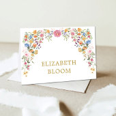 Kleurrijke Wildflower Tafel Zitplaatsen Kaarten