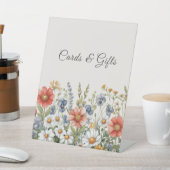 Kleurrijke Wildflower Tafelblad Tekens Reclamebord Met Voetstuk (Insitu)