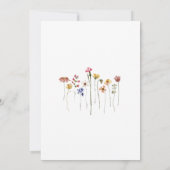 Kleurrijke Wildflower Twaalfde Verjaardagsfeest Kaart (Achterkant)
