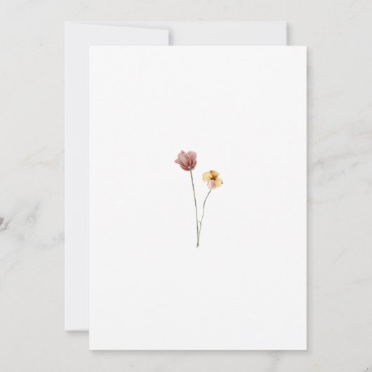 Kleurrijke Wildflower Tweede Verjaardagsfeest Kaart (Achterkant)