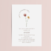 Kleurrijke Wildflower Tweede Verjaardagsfeest Kaart