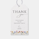 Kleurrijke Wildflower Verjaardag Bedankt Favoriet  Cadeaulabel