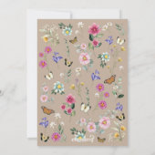 Kleurrijke Wildflower Verjaardag Miss ONEderful Pa Kaart (Achterkant)