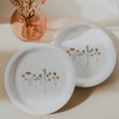 Kleurrijke Wildflower Verjaardag Party Papier Papieren Bordje