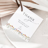 Kleurrijke Wildflower Verjaardag Plein Dank u Bedankjes Labels