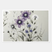 Kleurrijke Wildflower Verjaardag Wrap Inpakpapier Vel (Voorkant 3)