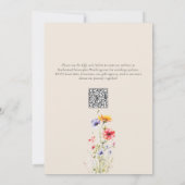 Kleurrijke Wildflower Verlovingsfeestje Elegant Be Kaart (Achterkant)