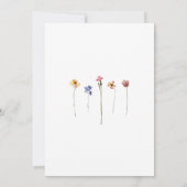 Kleurrijke Wildflower Vijfde Verjaardagsfeest Kaart (Achterkant)