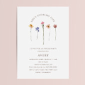 Kleurrijke Wildflower Vijfde Verjaardagsfeest Kaart