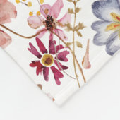 Kleurrijke  Wildflower Vlinders Botanisch Fleece Deken (Hoek)