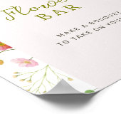 Kleurrijke Wildflower Vrijgezellenfeest Bloem Bar Poster (Hoek)