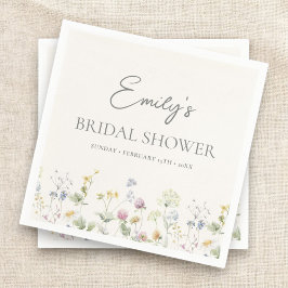 Kleurrijke Wildflower Vrijgezellenfeest Brunch Servet