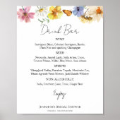 Kleurrijke Wildflower Vrijgezellenfeest Drinken Me Poster (Voorkant)