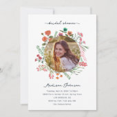 Kleurrijke Wildflower Vrijgezellenfeest Fotouitnod Kaart (Voorkant)