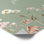 Kleurrijke Wildflower Vrijgezellenfeest Kaarten Ca Poster (Hoek)