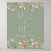 Kleurrijke Wildflower Vrijgezellenfeest Kaarten Ca Poster (Voorkant)