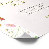 Kleurrijke Wildflower Vrijgezellenfeest Mimosa Bar Poster (Hoek)