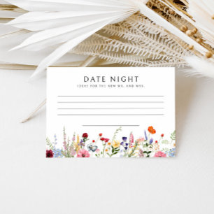 Kleurrijke Wildflower Vrijgezellenfeest Recept Kaa Informatiekaartje