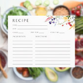 Kleurrijke Wildflower Vrijgezellenfeest Recept Kaa Informatiekaartje