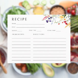 Kleurrijke Wildflower Vrijgezellenfeest Recept Kaa Informatiekaartje